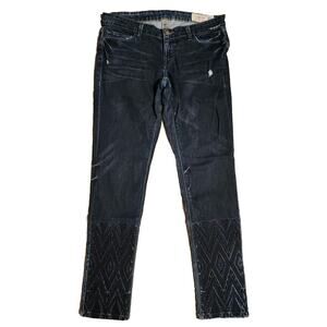 Free People Artisan De Luxe Embroidered Womens Jeans Size 27